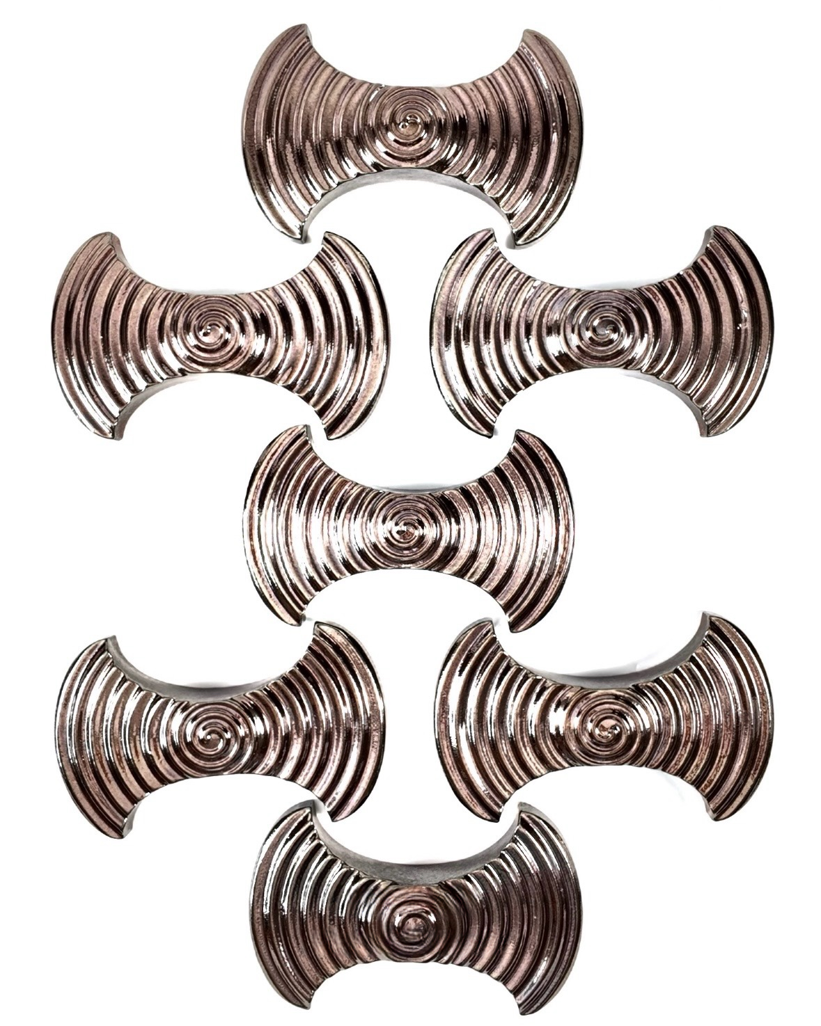 Silver Ingot Ripple Relief Tile
