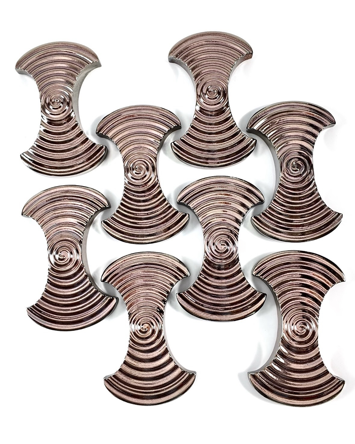 Silver Ingot Ripple Relief Tile