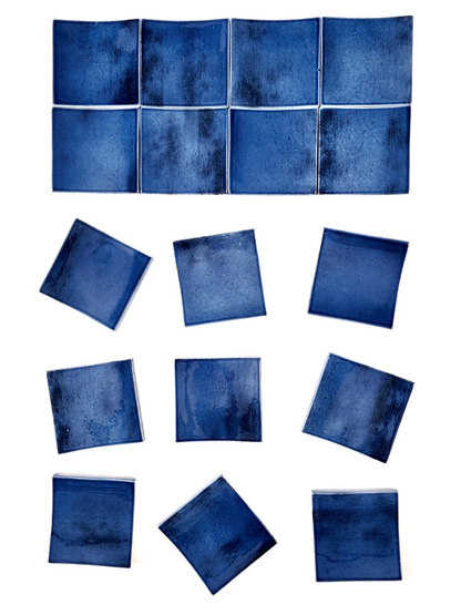 Cobalt Curve Square Tile