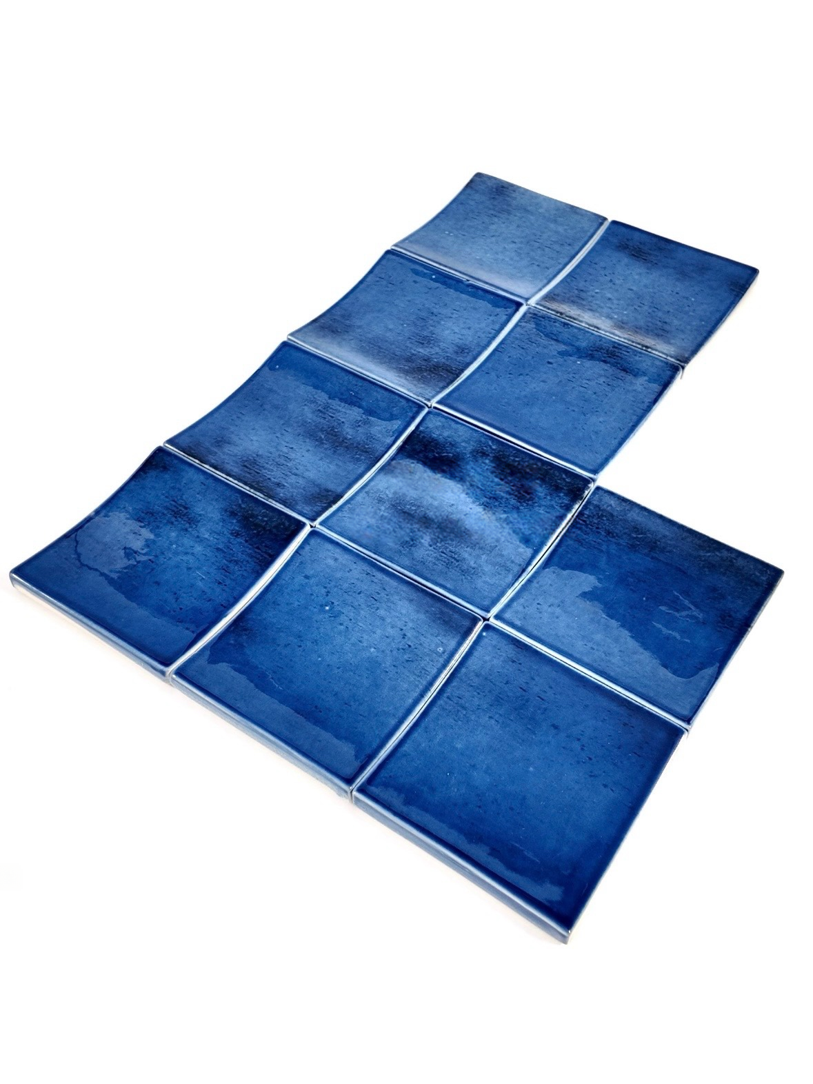 Cobalt Curve Square Tile