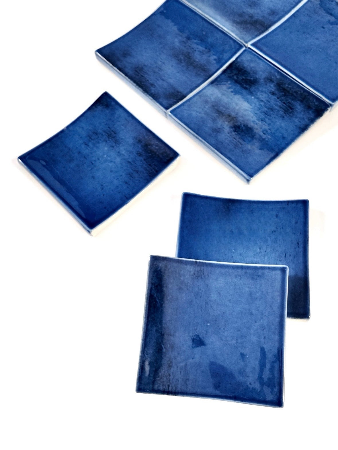 Cobalt Curve Square Tile