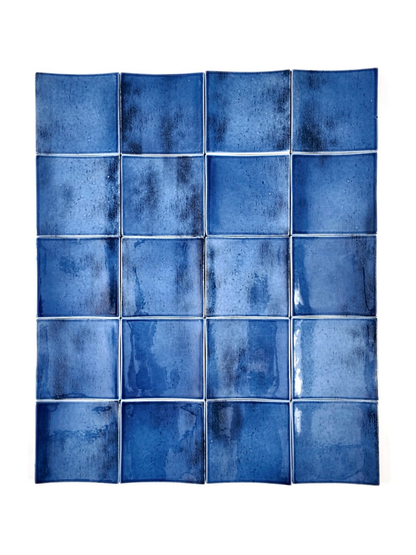 Cobalt Curve Square Tile