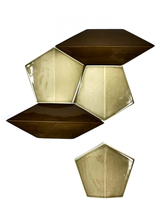 Autumn Mocha Facet Ceramic Wall Tile