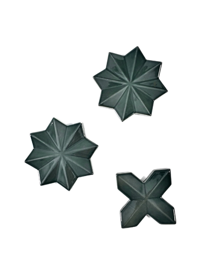 Graphite Star Relief Ceramic Wall Tile