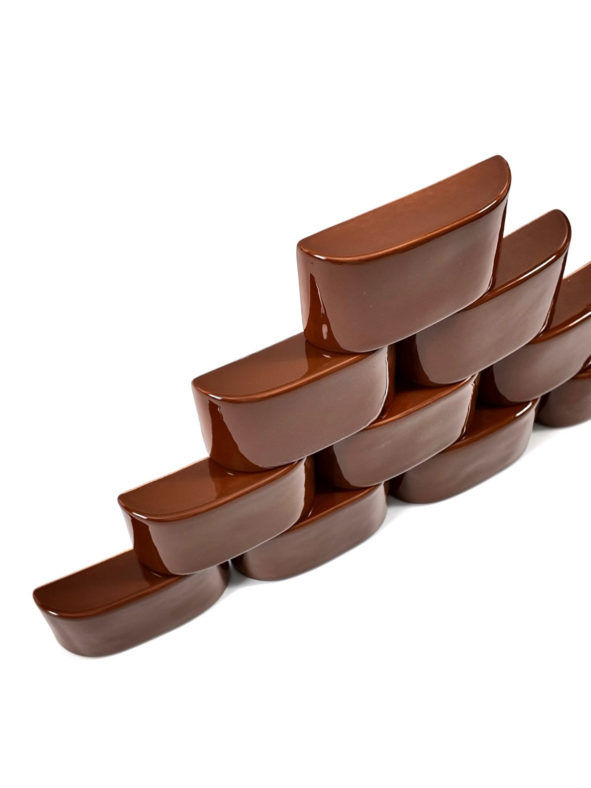 Cocoa Curve Ceramic Wall Tile