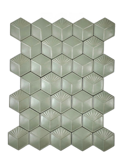 Facet Hexagon Ceramic Tile