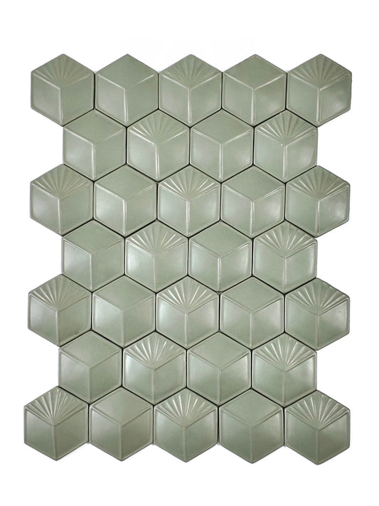Facet Hexagon Ceramic Tile