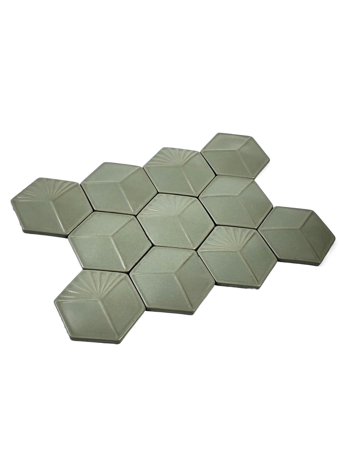 Facet Hexagon Ceramic Tile