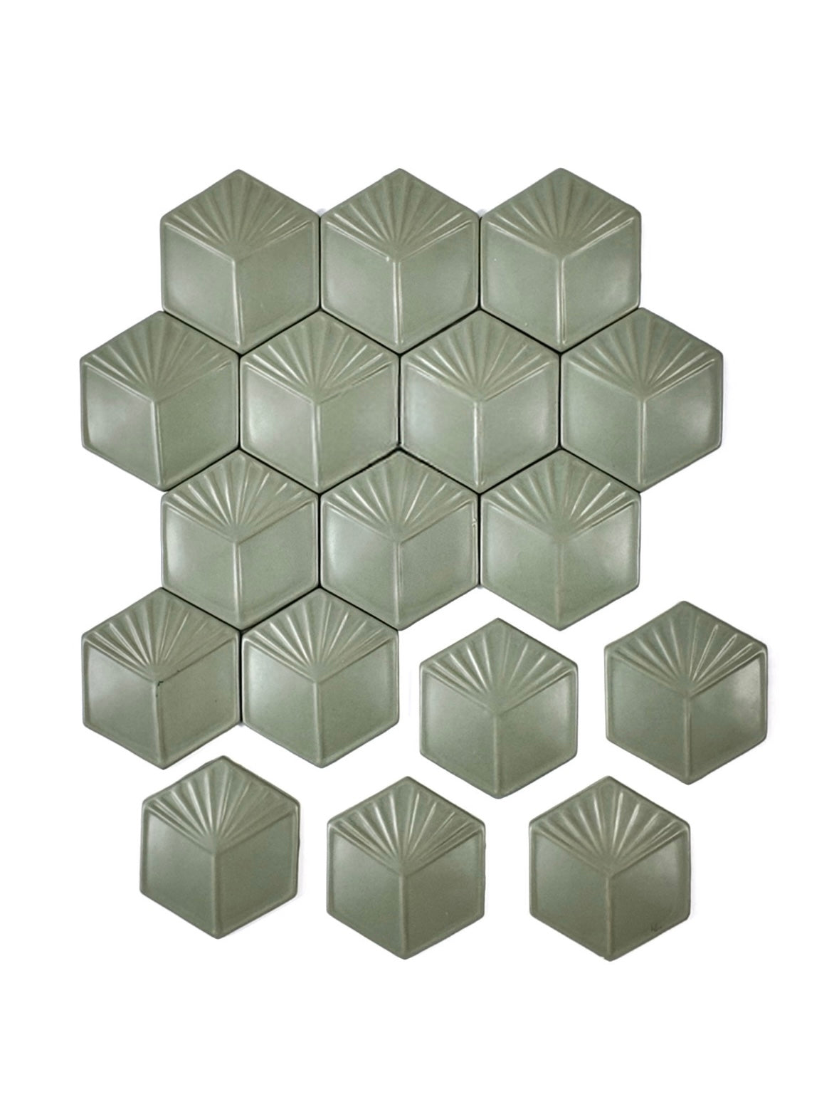 Facet Hexagon Ceramic Tile