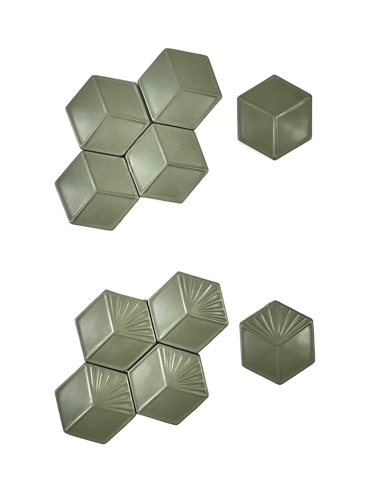 Facet Hexagon Ceramic Tile