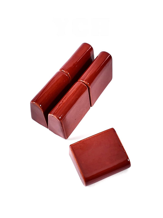 Red Glazed Curved Ceramic Tile