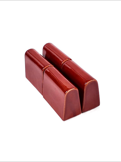 Red Glazed Curved Ceramic Tile