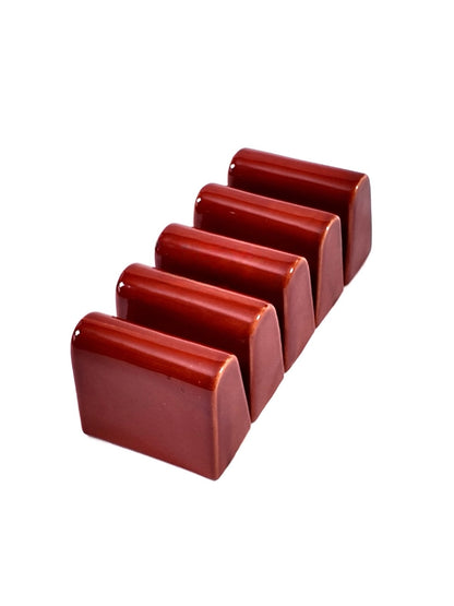 Red Glazed Curved Ceramic Tile