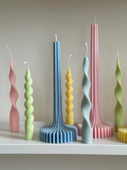 Pastel Taper Candles