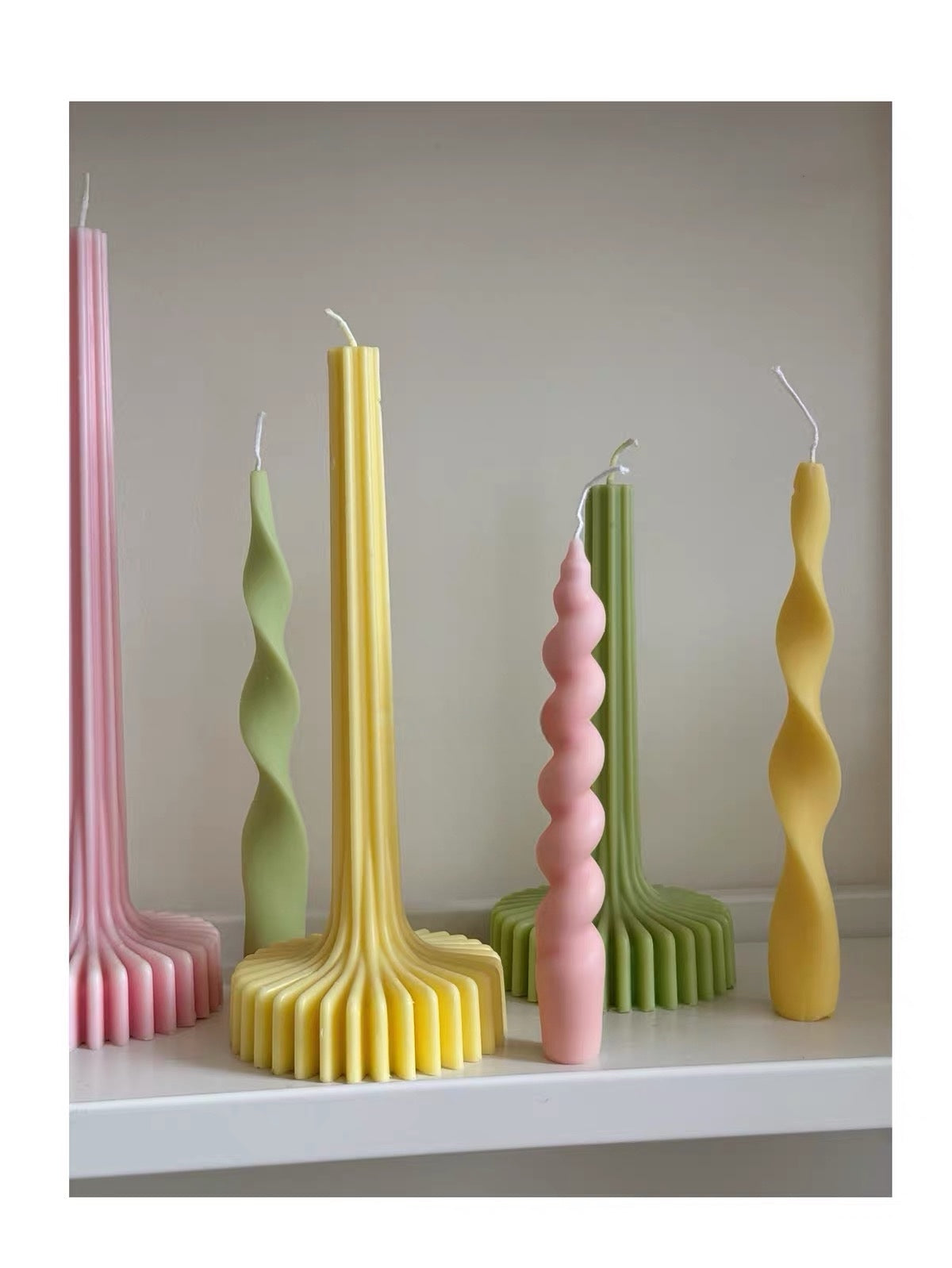 Pastel Taper Candles