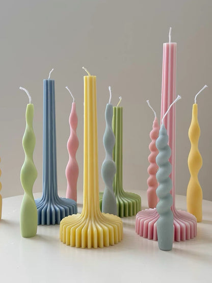 Pastel Taper Candles