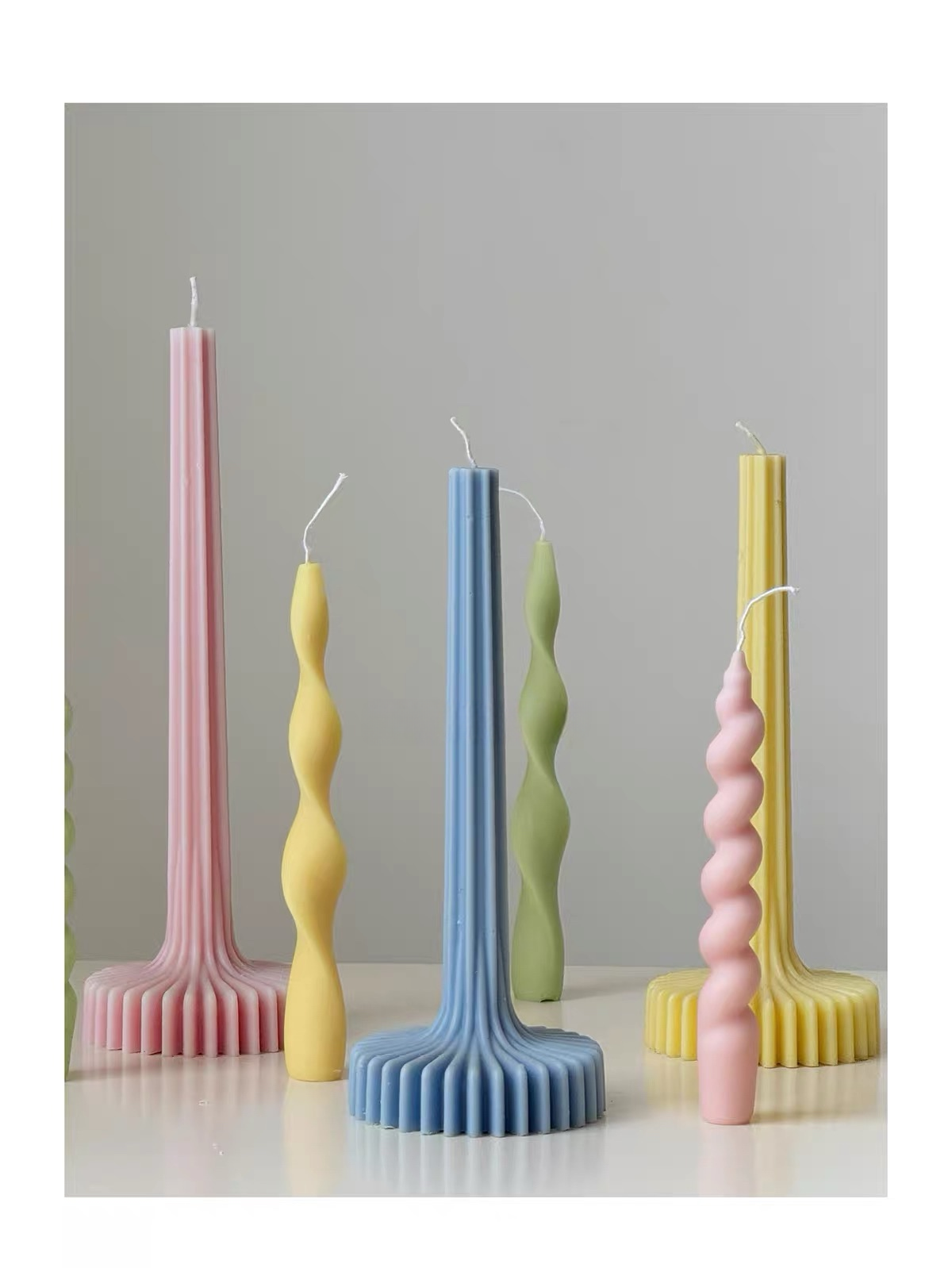 Pastel Taper Candles