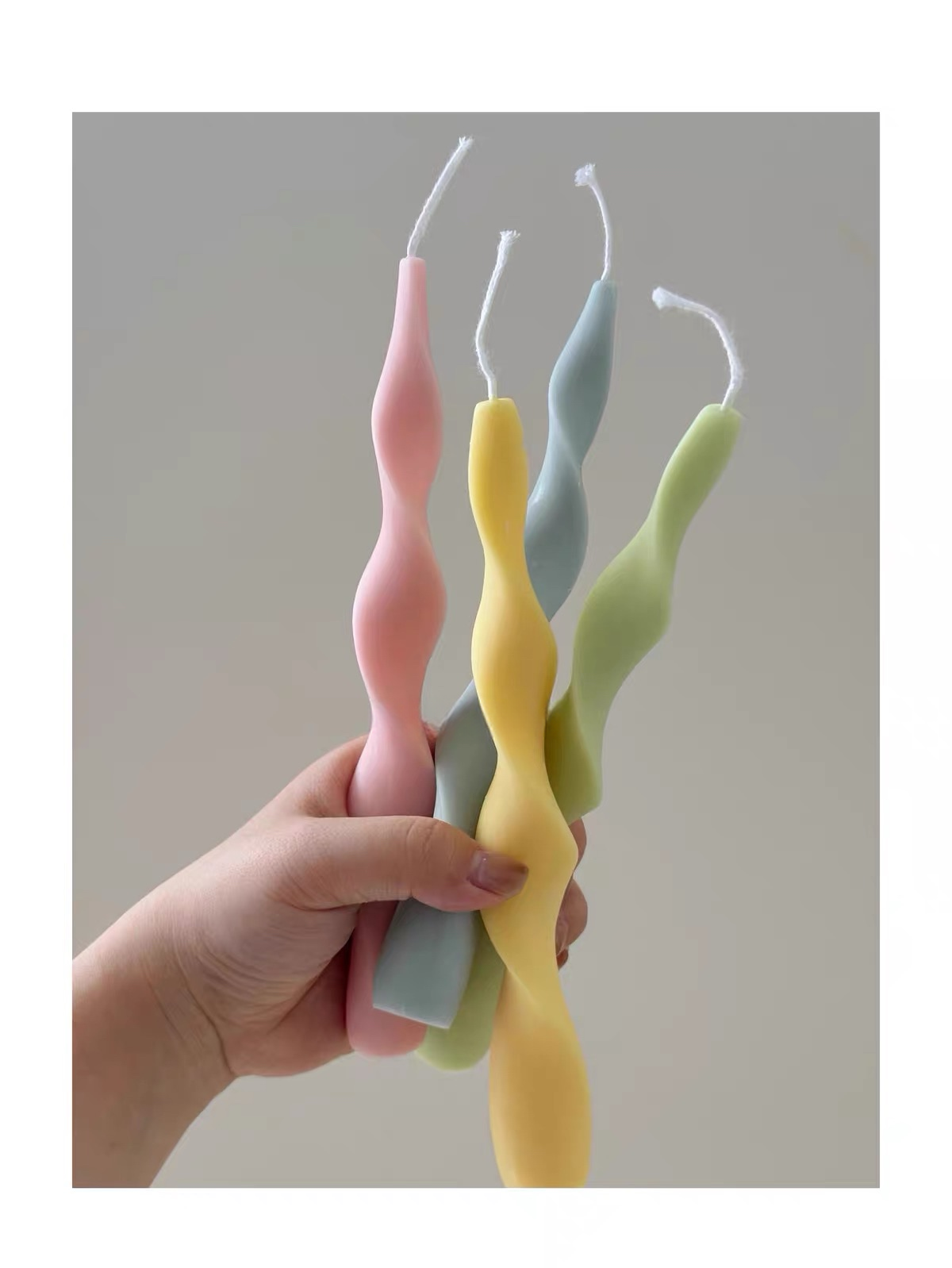Pastel Taper Candles