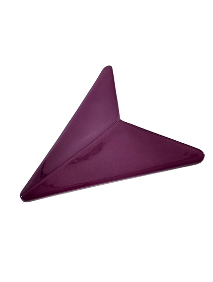 Plum Prism Sculptural Ceramic Wall Tile