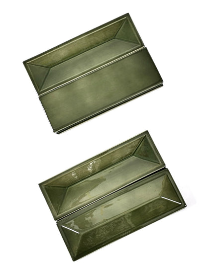 Olive Beveled Ceramic Wall Tile