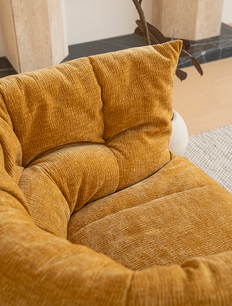 Curved Tufted Lounge Chair