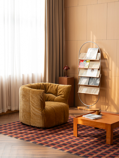 Curved Tufted Lounge Chair
