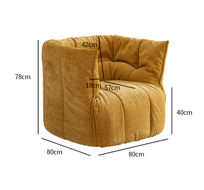 Curved Tufted Lounge Chair