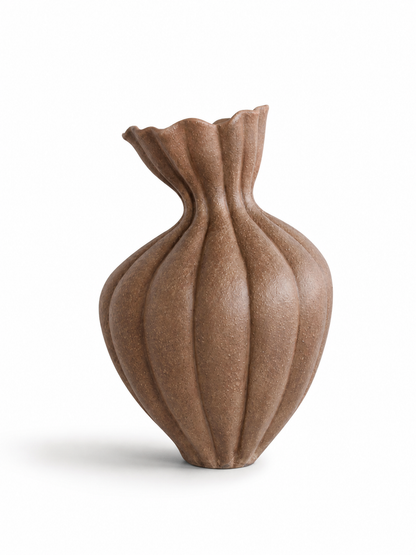 Earthen Flute Sculptural Vase